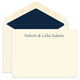 Ecru Flat Correspondence Cards - Raised Ink Image 1 of 4